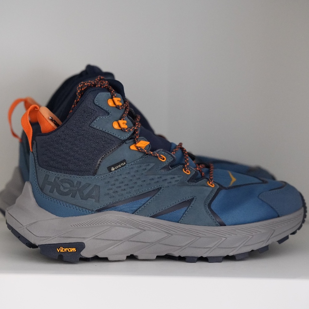 Hoka Men Blue Anacapa Mid GTX Gore-Tex Hiking Boots Real Teal Outer Space 9.5